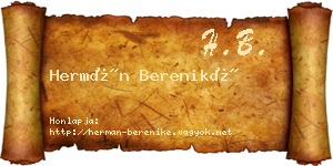 Hermán Bereniké névjegykártya